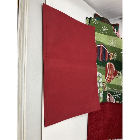 Christmas Tabletop Linens Lot Runners Napkins Holiday Winter - Picture 9 of 15